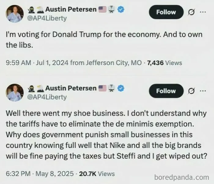Man Votes For Trump To "Own The Libs" And Loses His Business