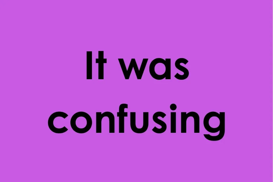 Text on purple background stating it was confusing about if someone called something the pits in the 70s.