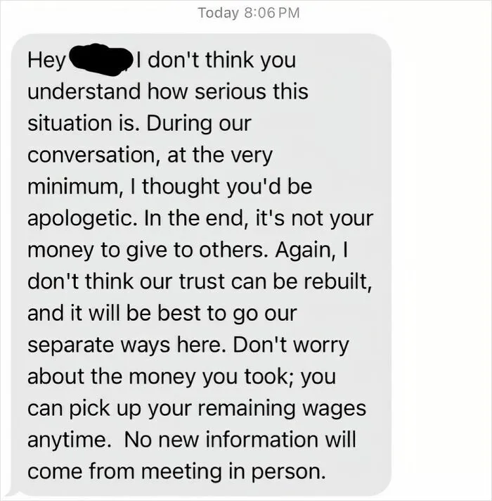Got Fired Over $5