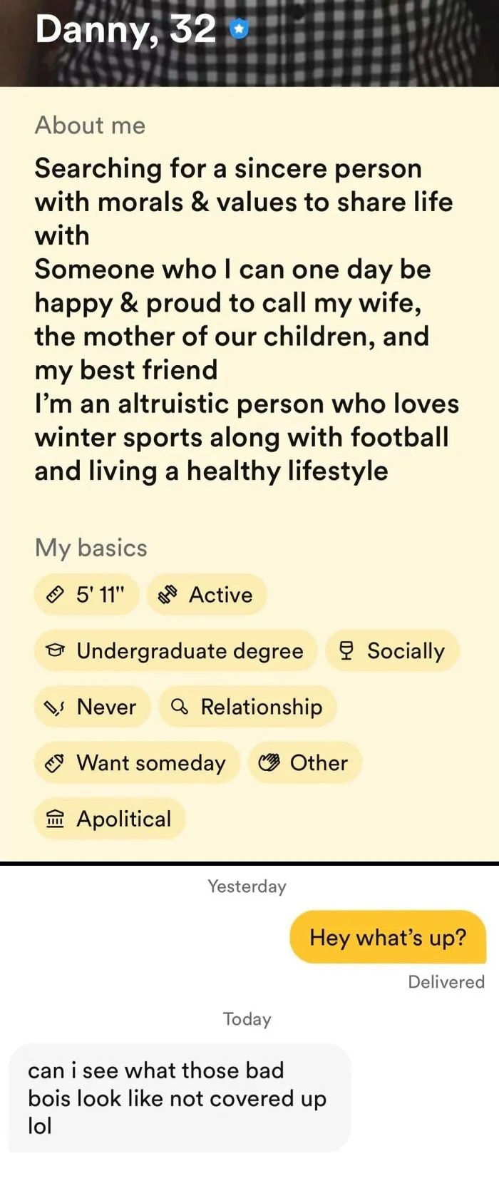 His Bio vs. His Message