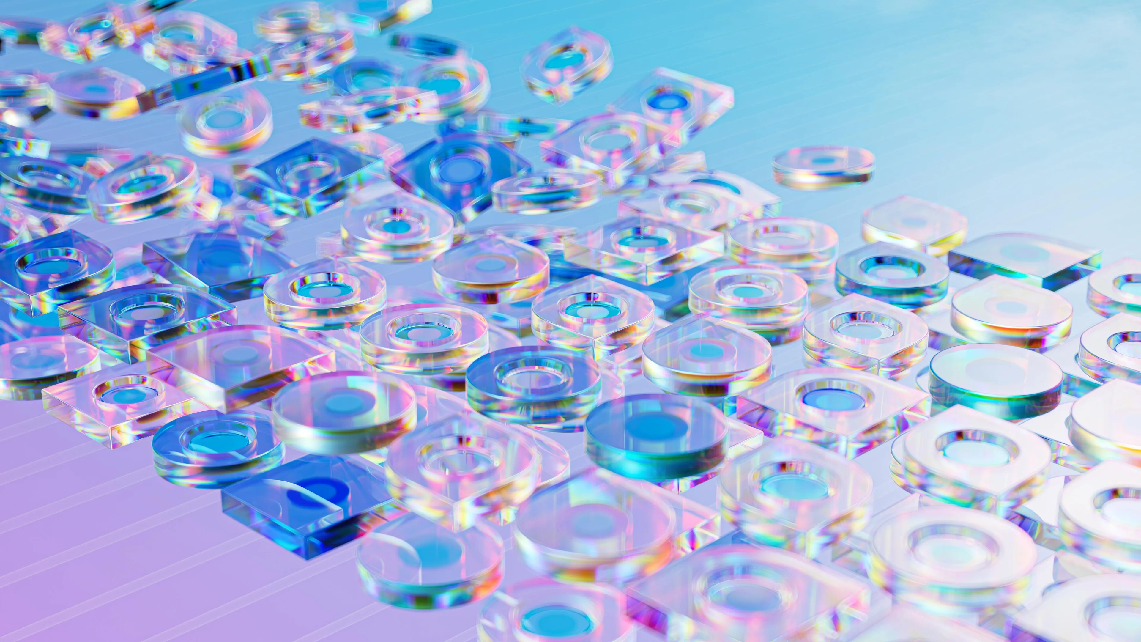 Abstract colorful 3D shapes representing molecular structures related to bonding between two nonmetals in science.