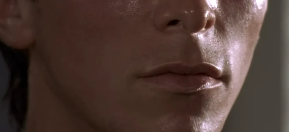 Close-up of a celebrity mouth and chin for the guess the celebrity from their mouth challenge part 3.