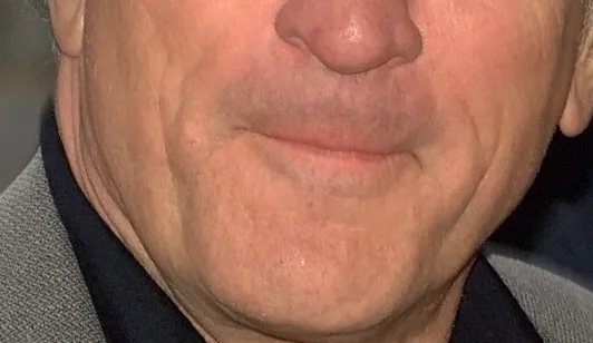 Close-up of a man’s mouth and chin for the guess the celebrity challenge focusing on identifying from their mouth.