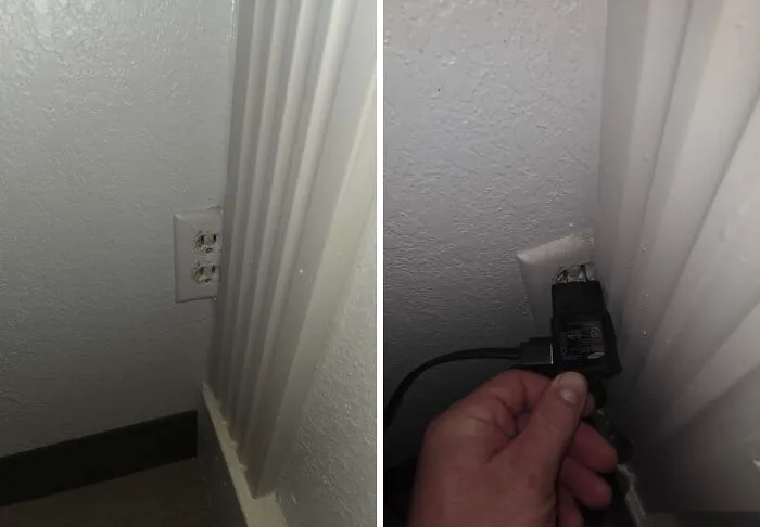 El enchufe de esta habitación