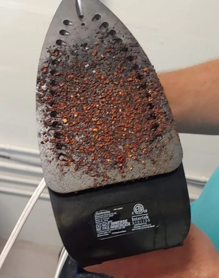Tras investigar una queja (por un mal olor), descubrieron que los huéspedes estaban utilizando la plancha del hotel para cocinar filetes marinados en seco.