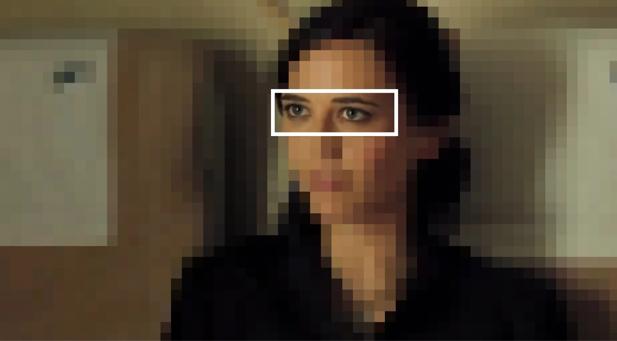 Close-up of a character's eyes in a dimly lit scene for the Guess The Movie From The Characters' Eyes challenge.