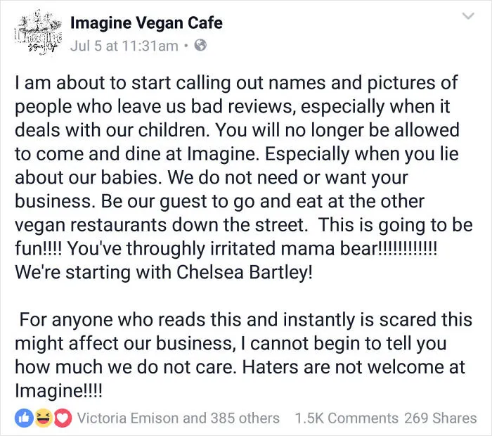Restaurant Owner's Naked Child Shows Starfish To Customers In Dining Room. This Is Her Reply To The Complaint