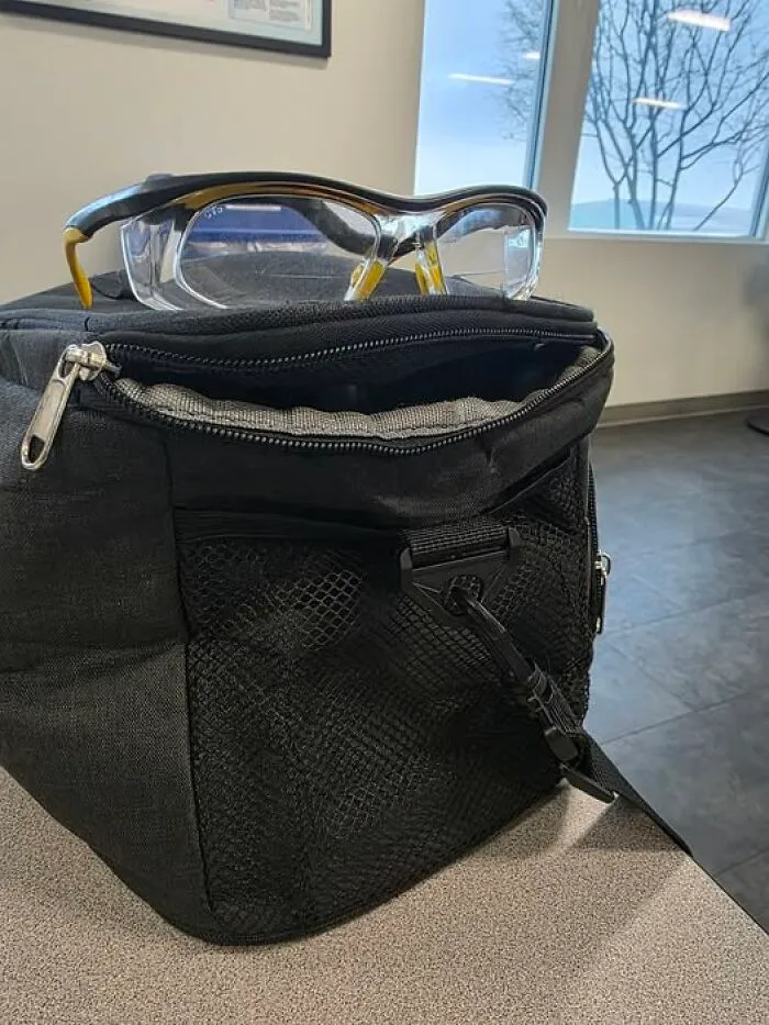 I Didn't Even Mean To Do This But, I Guess I Set My Safety Glasses Down In Just The Right Spot. I'm Going To Think Twice Before I Reach For My Apple
