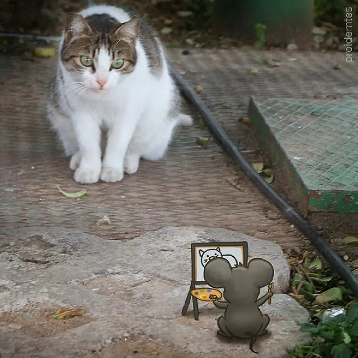 These Real-World Photos Get Tiny Doodles, And Everything Suddenly Looks Alive (77 Pics)