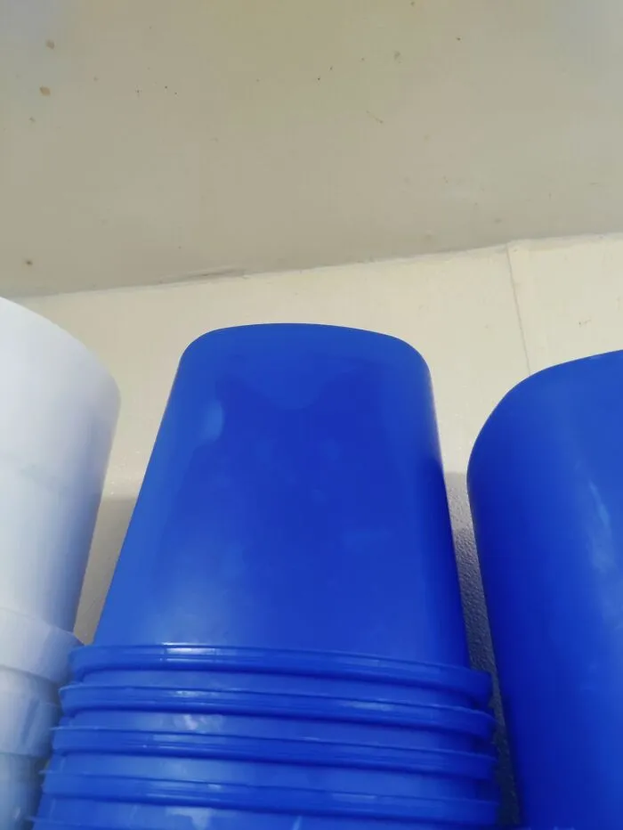 The Water Between These Buckets At Work, Made A Whole Cat