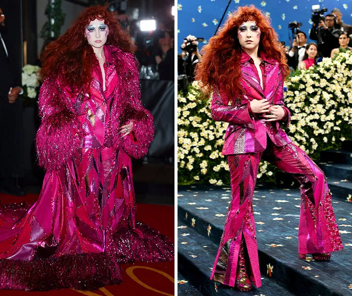 The 2025 Met Gala Glam-Rock Magenta Suit 