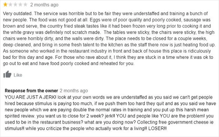 A Cafe In My Town Recently Went Under New Management. Hes Having Some Difficulty With Poor Reviews