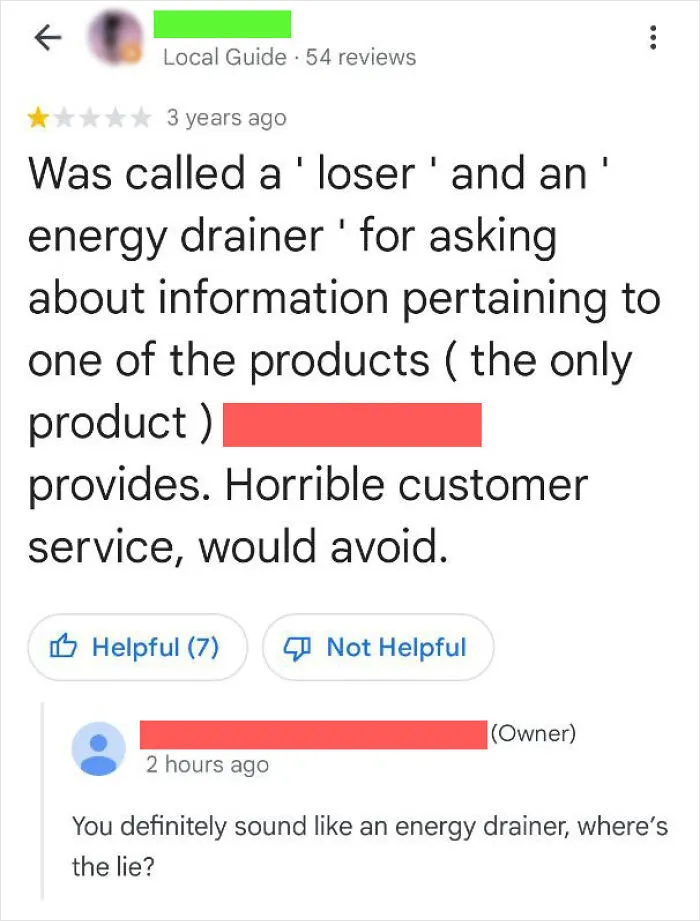 Left A One Star Review After Abuse By Owner, Three Years Later They Respond