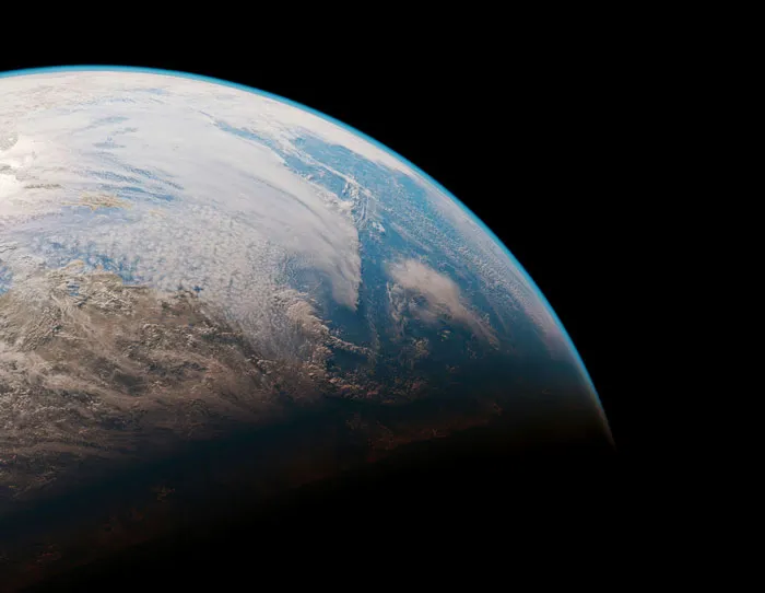View of Earth from space showing cloud patterns and atmosphere, illustrating mysteries that have intrigued many people.