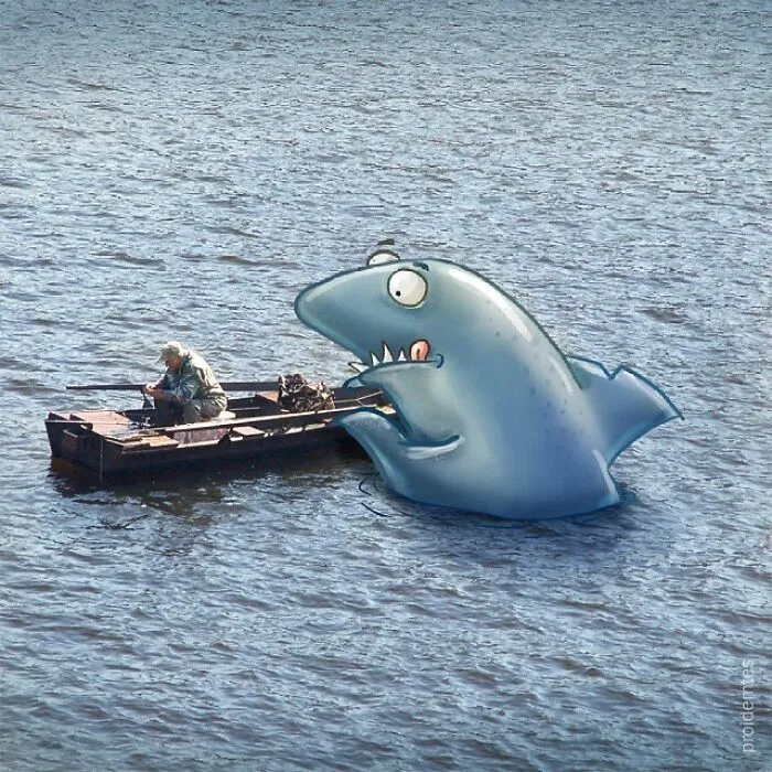 These Real-World Photos Get Tiny Doodles, And Everything Suddenly Looks Alive (77 Pics)