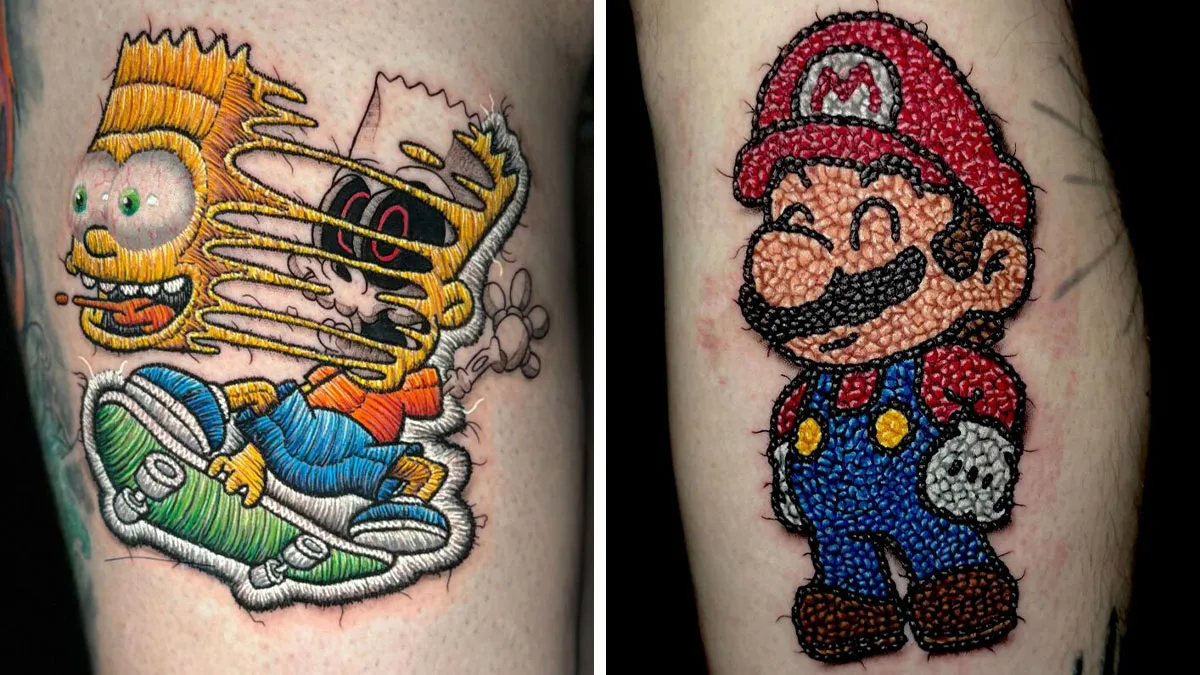 Brazilian Artist Creates Tattoos That Look Like Raised Embroidery You Can Feel (49 New Pics)