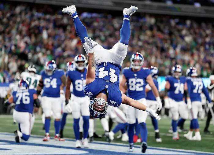American Football, Brown: Touchdown Backflip By Al Bello