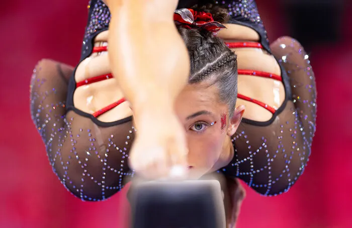 Gymnastics, Bronze: Maddie Komoroski On Balance Beam By Ashley Ray