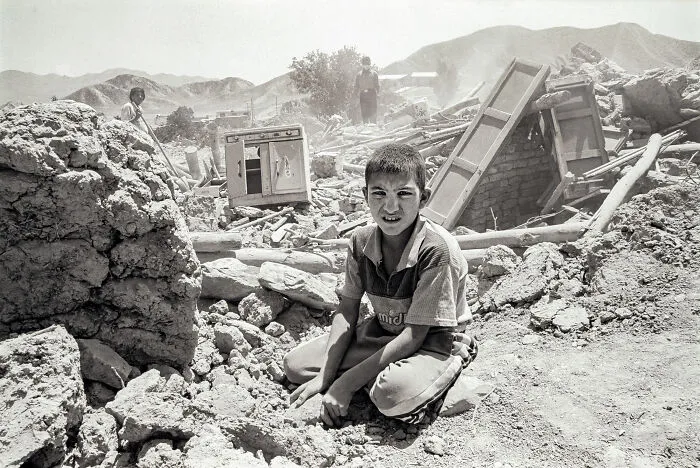 “Amidst The Rubble Of Disaster” By Mehrdad Oskouei