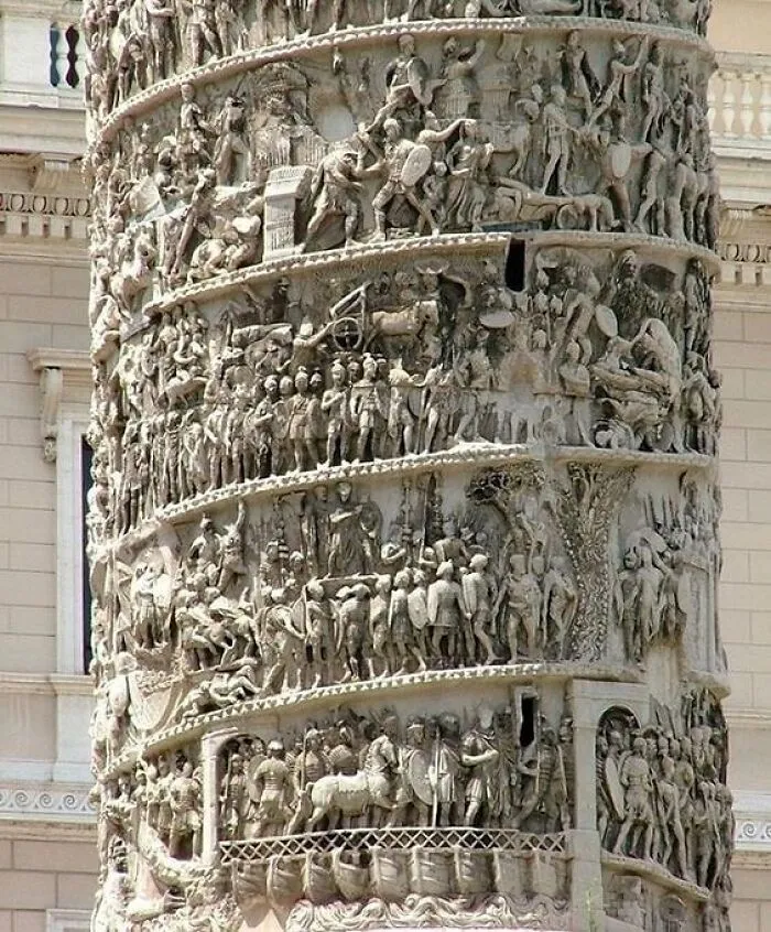 The Column Of Marcus Aurelius Erected In Rome Between 180 And 193 Ce