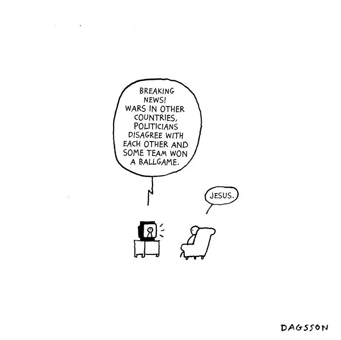 Icelandic Cartoonist Reveals His Grim Sense Of Humor, And Here Are 50 Comics To Prove It (New Pics)