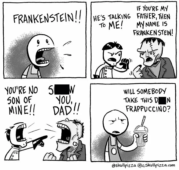 “Skull Pizza” Comics That Turn Nightmares Into One Liners (28 New Pics)