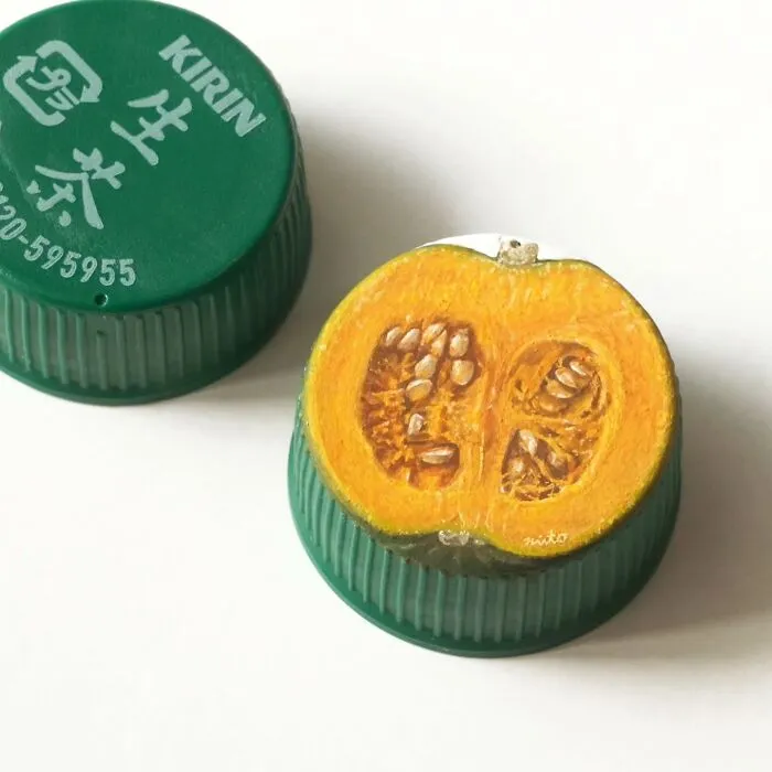 Artist Turns Plastic Bottle Caps Into Mini Food Paintings, And Here Are His 50 Best Works