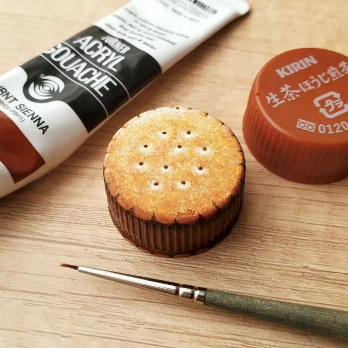 Artist Turns Plastic Bottle Caps Into Mini Food Paintings, And Here Are His 50 Best Works