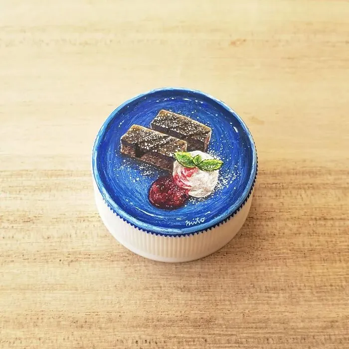 Artist Turns Plastic Bottle Caps Into Mini Food Paintings, And Here Are His 50 Best Works