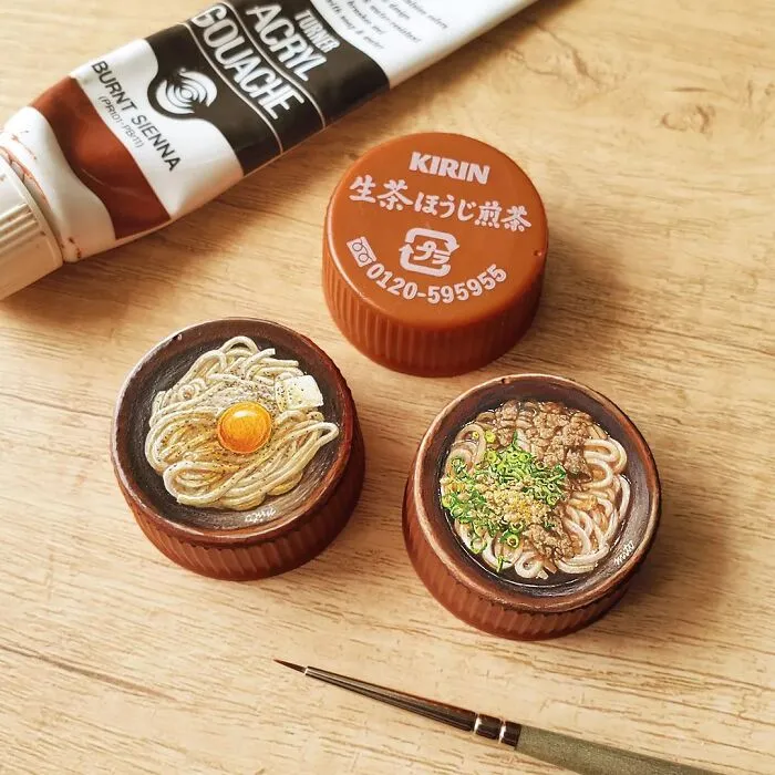 Artist Turns Plastic Bottle Caps Into Mini Food Paintings, And Here Are His 50 Best Works