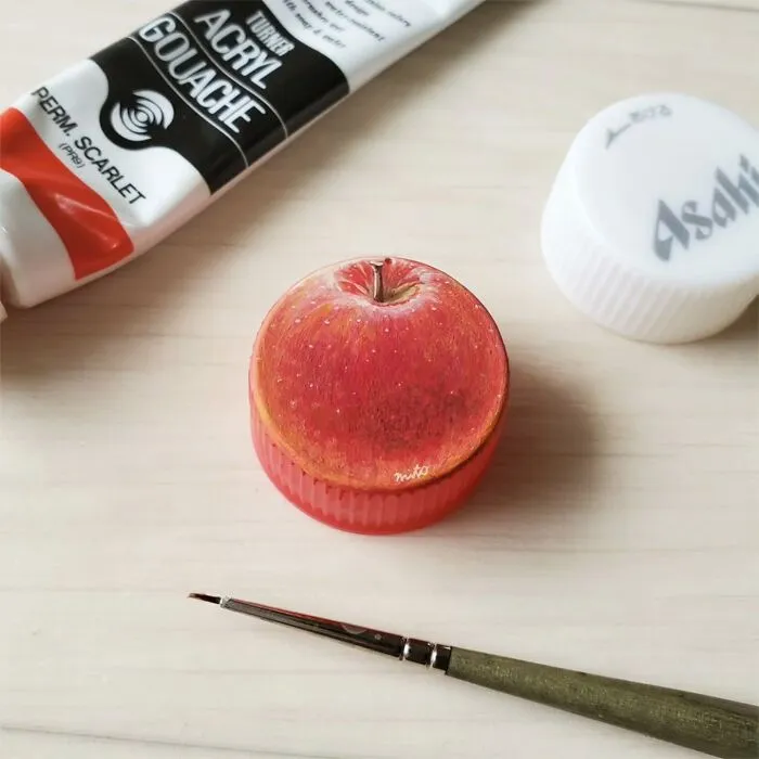 Artist Turns Plastic Bottle Caps Into Mini Food Paintings, And Here Are His 50 Best Works