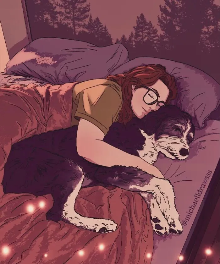 This Artist Transforms Simple Photos Into Stunning Portraits Of Pets And Their Humans (47 Pics)