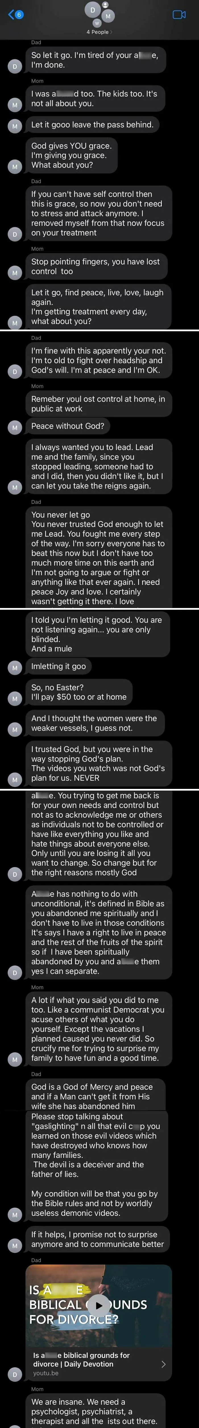 My 60 Year Old Parents Are Divorcing And Arguing In Group Chat
