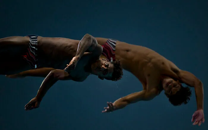 Swimming & Diving, Silver: Ballet From Above By Wallace Woon