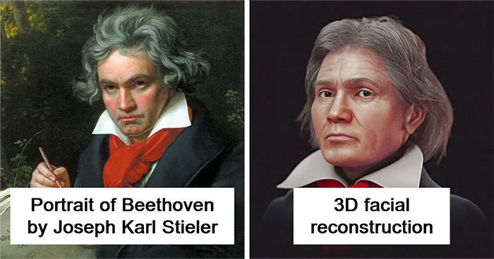 This Skull-Based Facial Reconstruction Gives Mozart, Bach, And Beethoven A Whole New Look