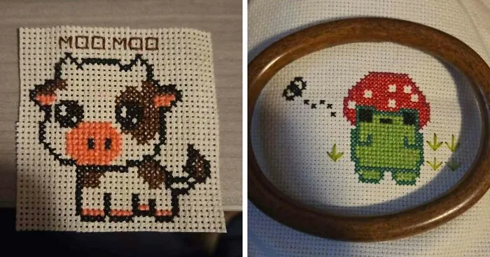 I Spend My Extra Time Cross Stitching For My Family (10 Pics)