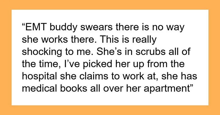 “Mystery Solved”: Man Investigates GF’s Job Situation After Friend Swore She’s Lying About Being A Nurse