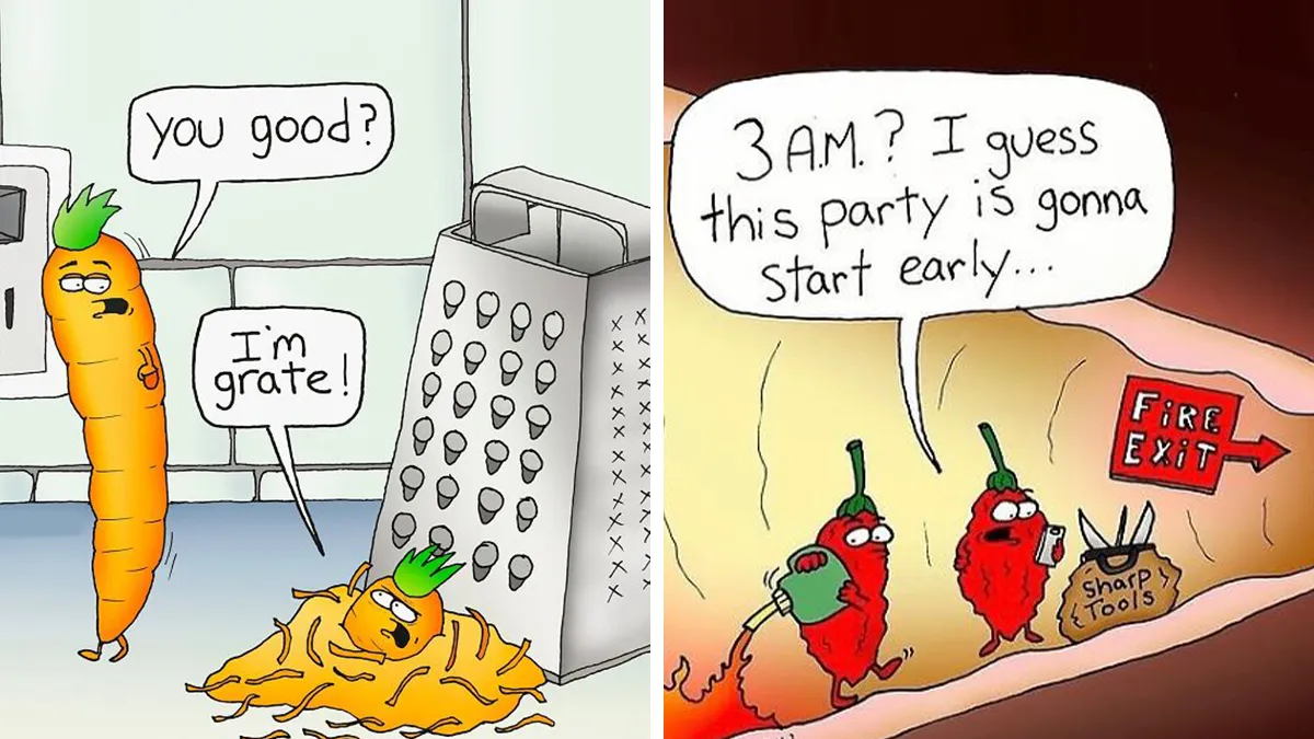 “Fruit Gone Bad”: 37 Funny Comics That Bring Produce And Objects To Life (New Pics)