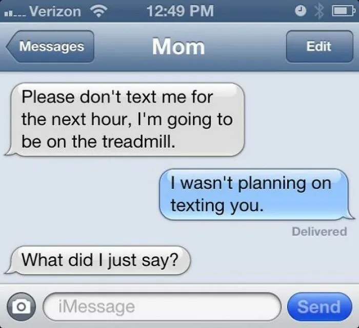 Text screenshot of a humorous conversation between a mom and child, showcasing hilarious text messages that might make you laugh.