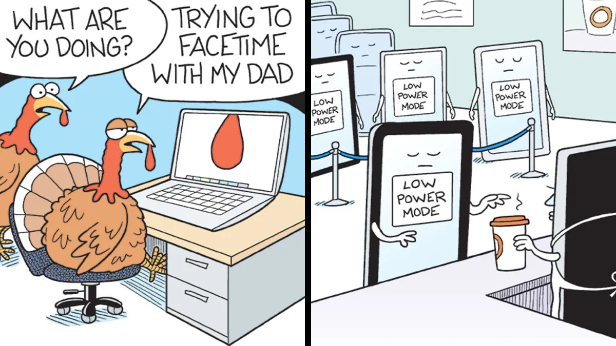 Mark Parisi Is Back With 43 New "Off The Mark" Cartoons Full Of Everyday Humor
