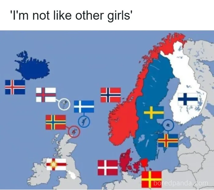North Europe Flags Be Like: