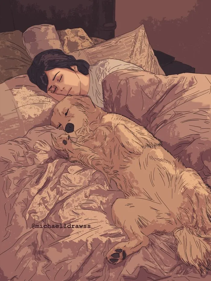 This Artist Transforms Simple Photos Into Stunning Portraits Of Pets And Their Humans (47 Pics)