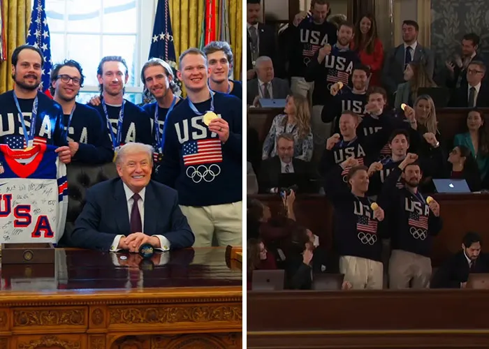 Rare Bipartisan Standing Ovation For U.S. Men’s Hockey Team