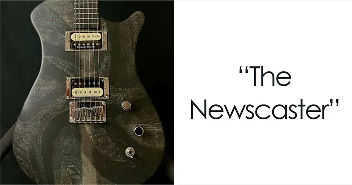 This Newspaper Guitar Took Six Weeks To Build, And It’s Way More Convincing Than It Should Be