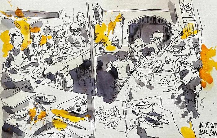 Artist Mehmet Saygin Captures Everyday Life In 30 Expressive Watercolor Sketches