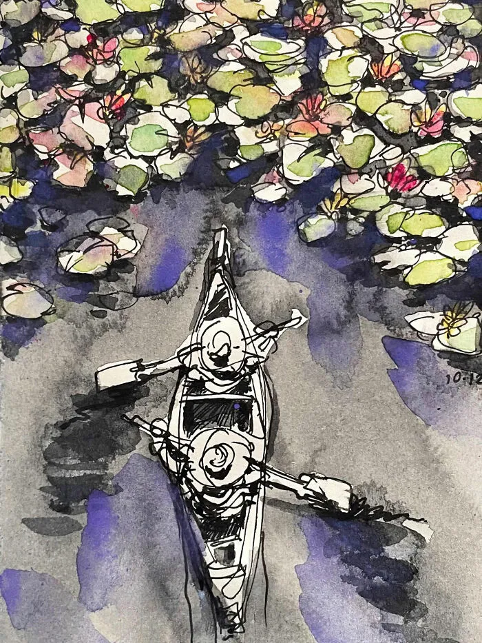 Artist Mehmet Saygin Captures Everyday Life In 30 Expressive Watercolor Sketches