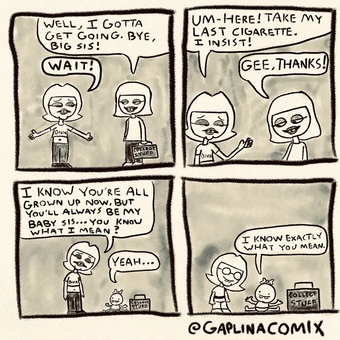 This Artist’s 34 Comics Featuring Gaplina & Ovelette Perfectly Capture Life’s Awkward Moments