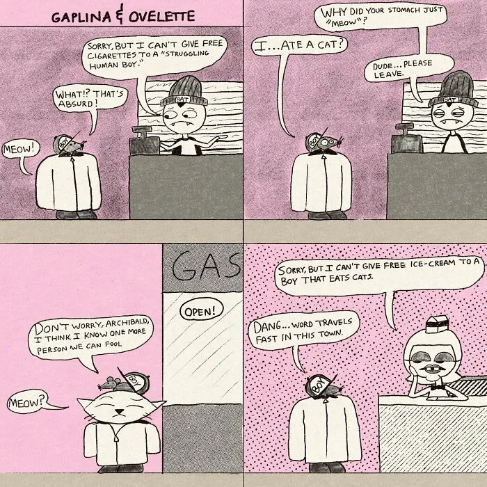 This Artist’s 34 Comics Featuring Gaplina & Ovelette Perfectly Capture Life’s Awkward Moments