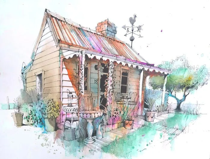 Old Miners' Cottage In Rural Australia