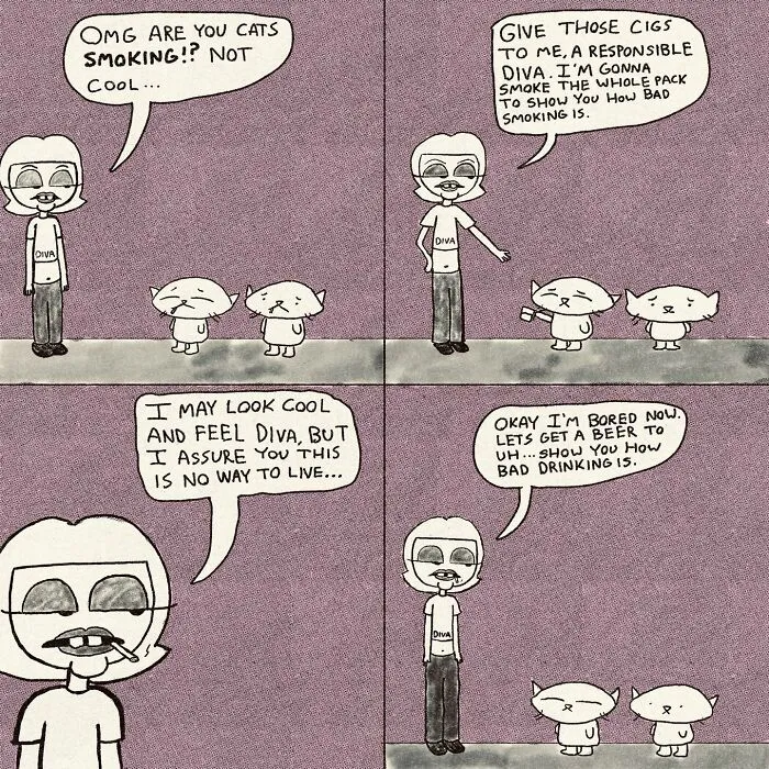 This Artist’s 34 Comics Featuring Gaplina & Ovelette Perfectly Capture Life’s Awkward Moments
